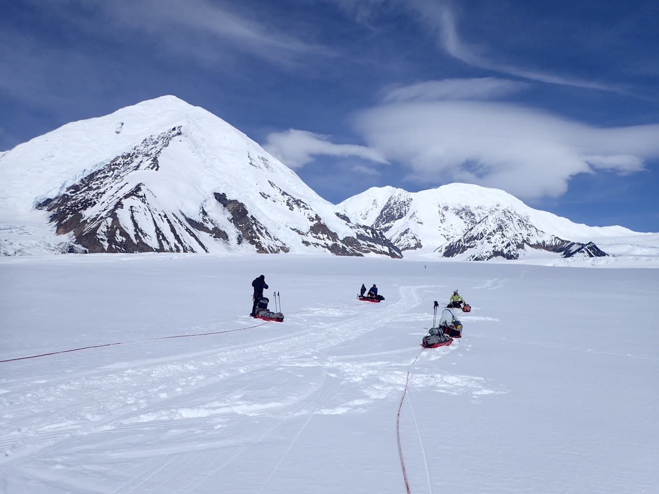 Expedition Day 2: Pulling heavy sleds for hours